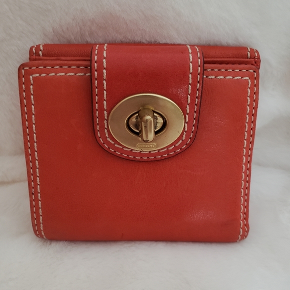 Coach Handbags - Authentic Coach Orange Wallet